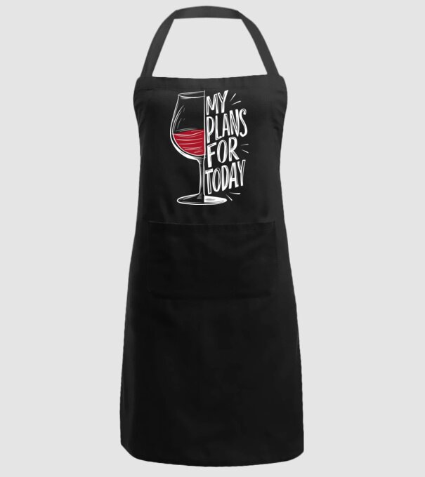 Wine Plans For Today Negru model negru pe tricou