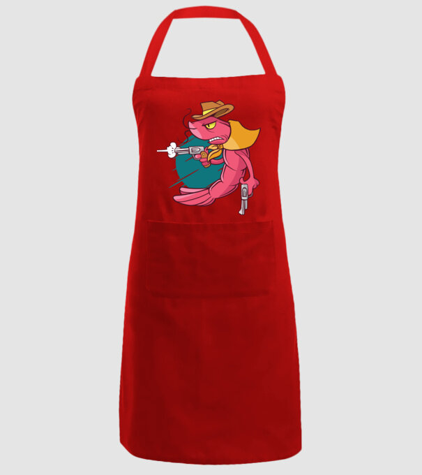Rac înarmat model roșu pe tricou