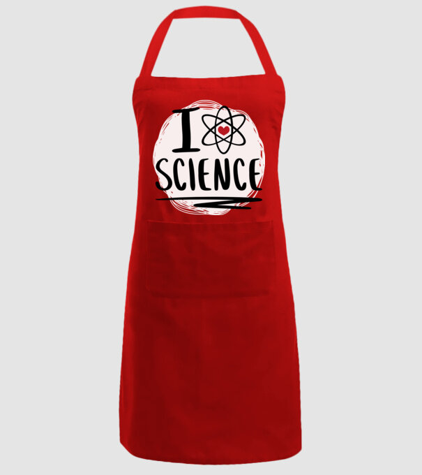 I Love Science știință model roșu pe tricou