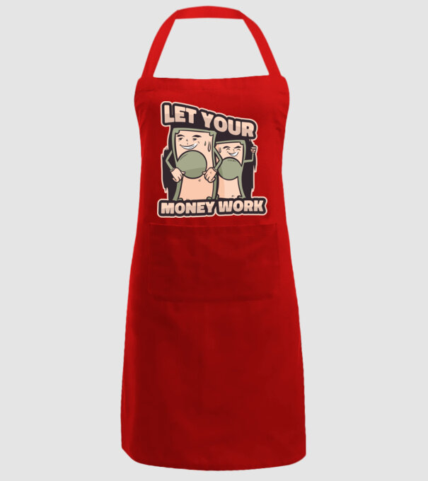 Let your money work model roșu pe tricou