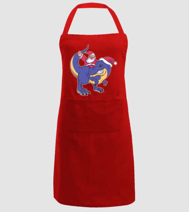 Santasaurus Moș Crăciun pe dinozaur model roșu pe tricou