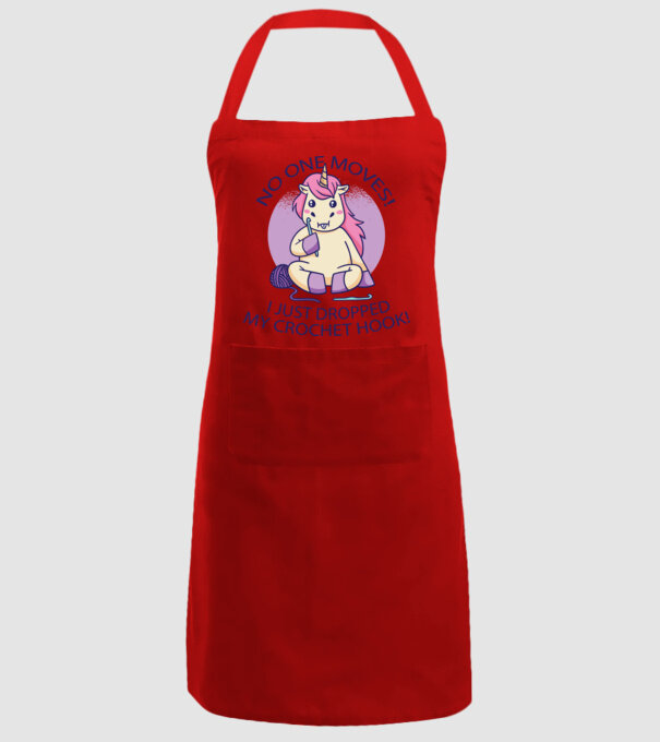 Nu mișcă nimeni, mi-a căzut acul de tricotat - Unicorn model roșu pe tricou