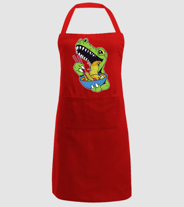 T-rex Ramen model roșu pe tricou