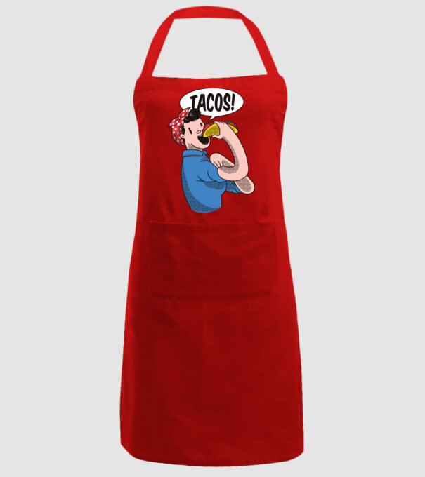 Tacos feminism model roșu pe tricou