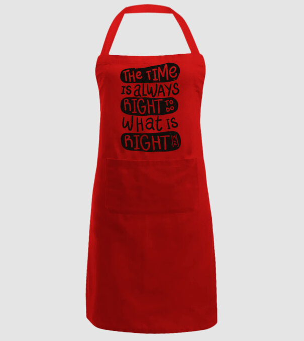 The time is always right model roșu pe tricou