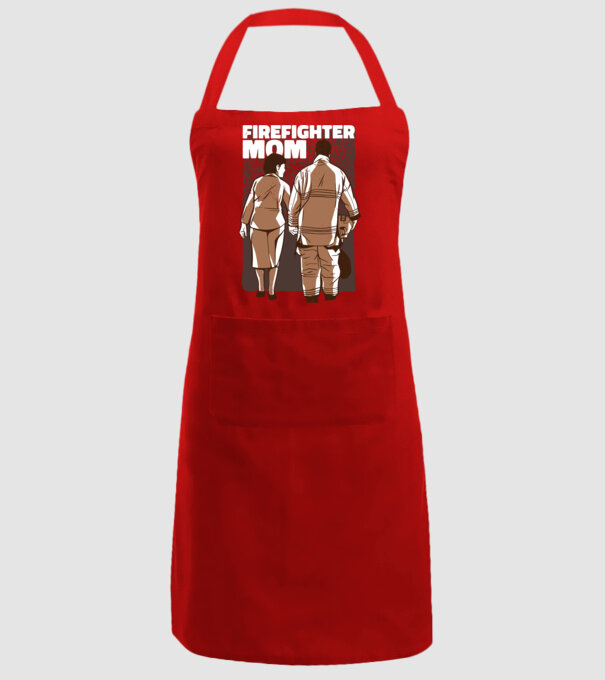 Mama de pompier model roșu pe tricou