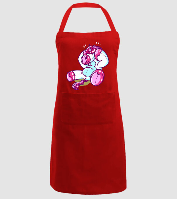 Unicorn cu inimă încornorată model roșu pe tricou