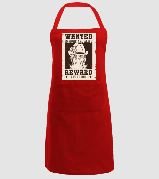 Afiș Wanted - Îmbrățișări gratuite model roșu pe tricou