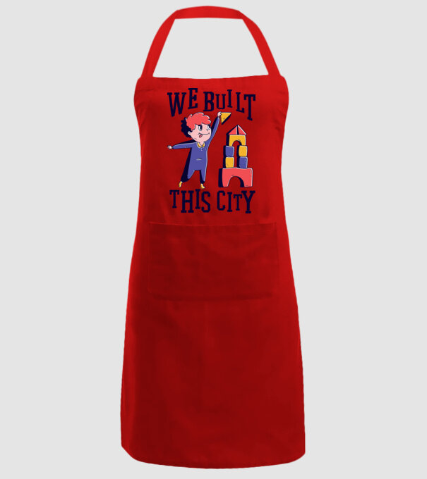 We built this city blocuri de construcție model roșu pe tricou