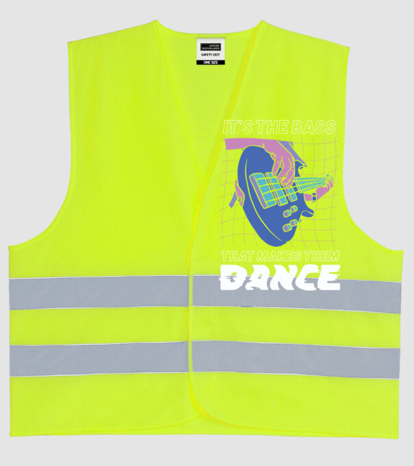 Basul stabilește ritmul model galben neon pe tricou