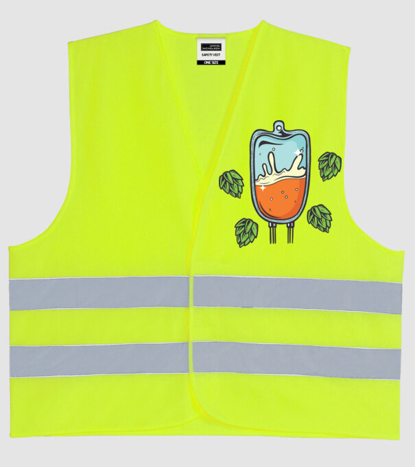 Grupa mea de sânge este IPA model galben neon pe tricou