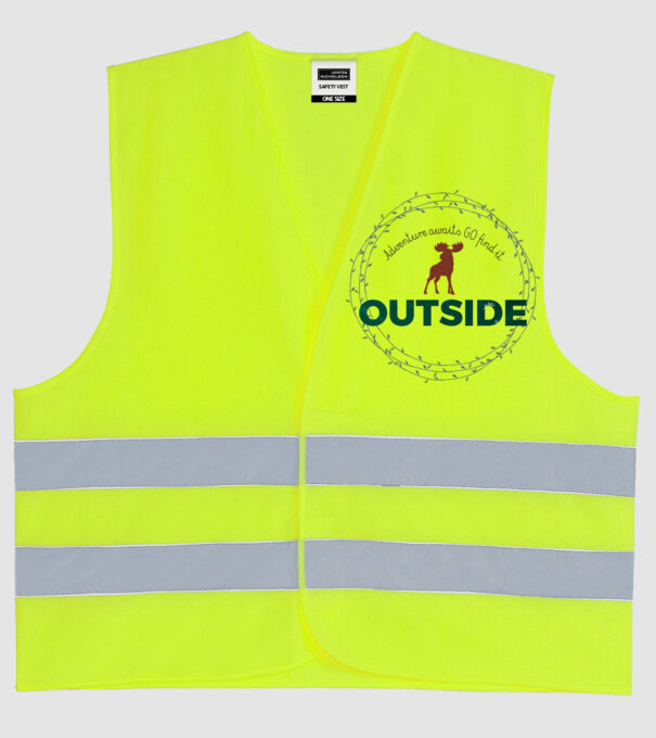 Adventure awaits model galben neon pe tricou