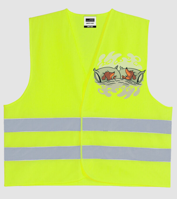 Teckeli dormind model galben neon pe tricou