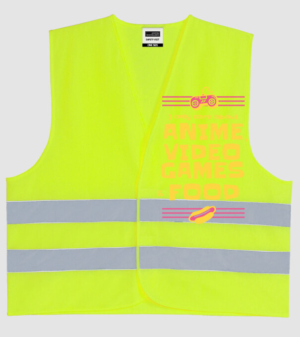 Joc video Anime model galben neon pe tricou