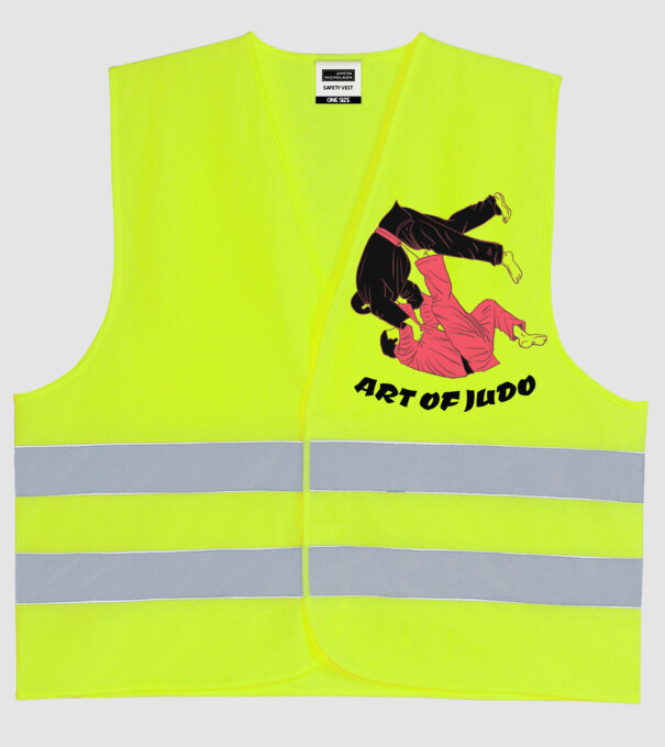 Art of Judo model galben neon pe tricou
