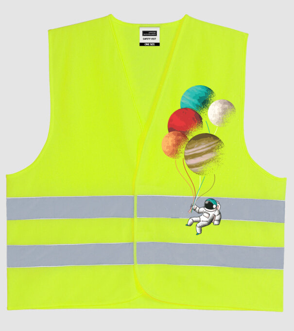 Astronaut Balloons baloane astronaut model galben neon pe tricou