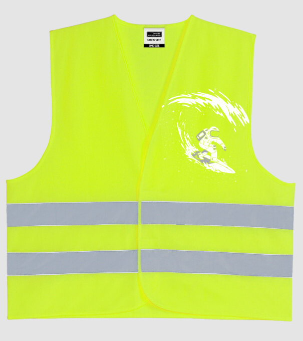 Astronaut Surf amuzant tricou amuzant astronaut model galben neon pe tricou