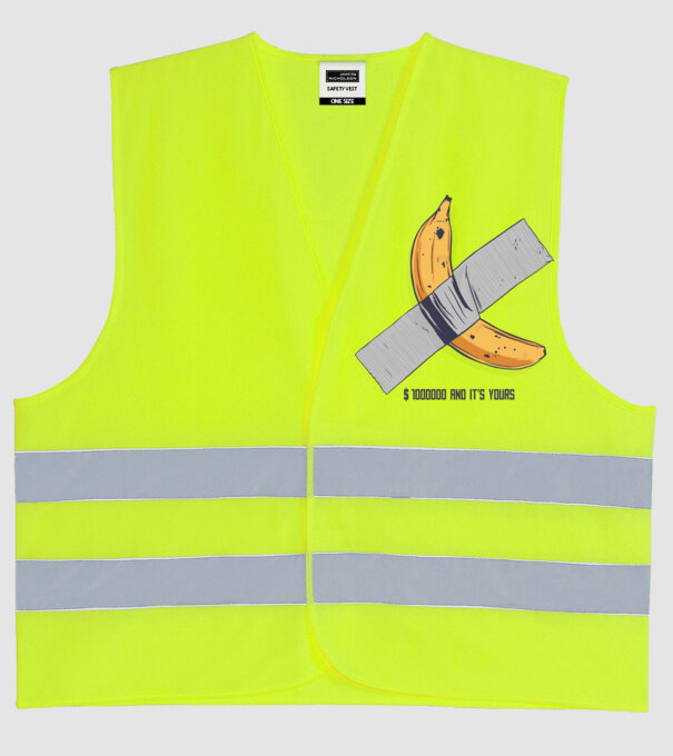 Ultima banană model galben neon pe tricou