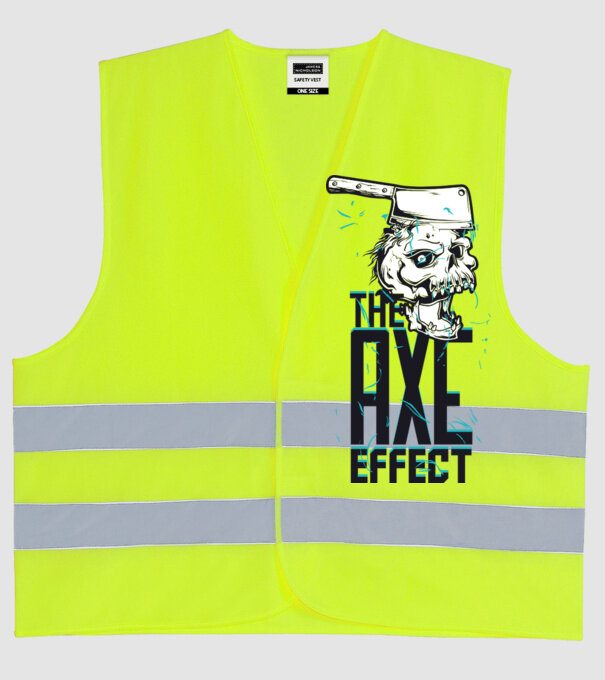 Efectul topor model galben neon pe tricou