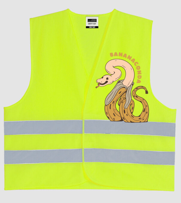 Bananaconda model galben neon pe tricou
