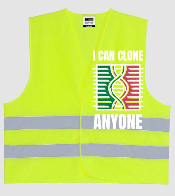Clonez pe oricine Biolog model galben neon pe tricou