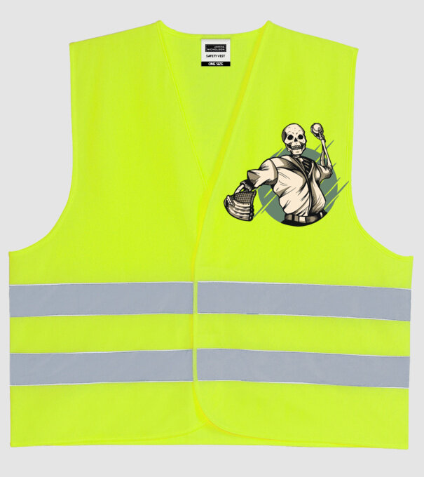 Schelet Baseball model galben neon pe tricou