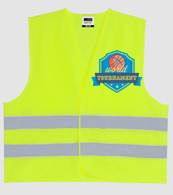 Basketball Tournament model galben neon pe tricou