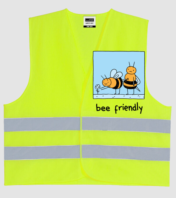 Bee friendly model galben neon pe tricou