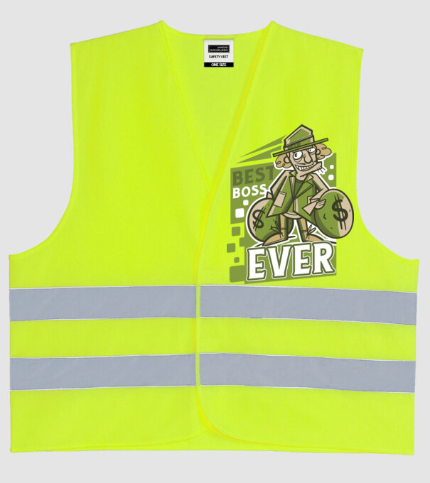 Best Boss Ever - Cel mai bun șef model galben neon pe tricou
