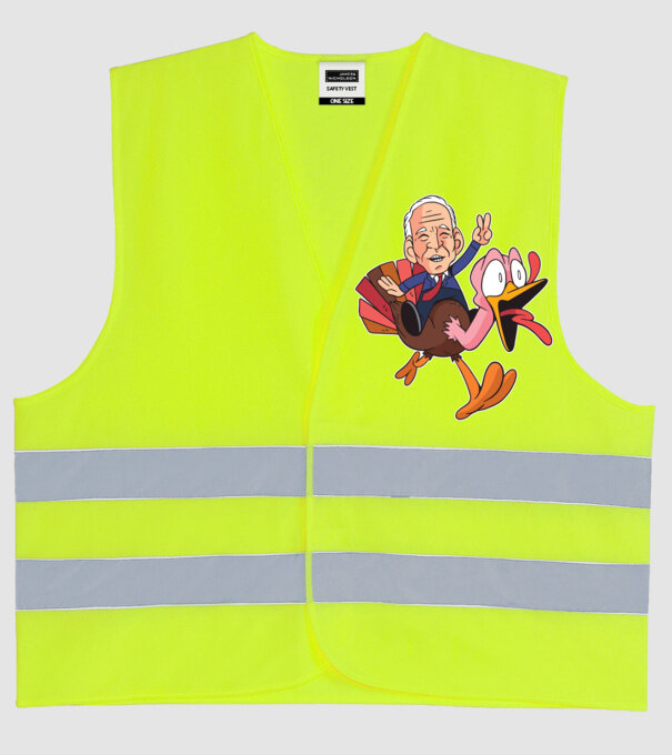 Biden Thanksgiving model galben neon pe tricou