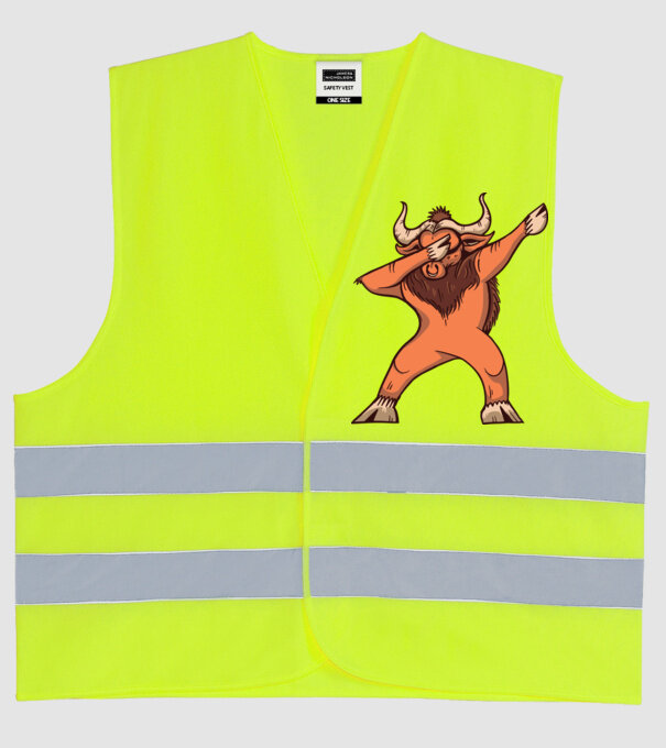Bivol DAB model galben neon pe tricou