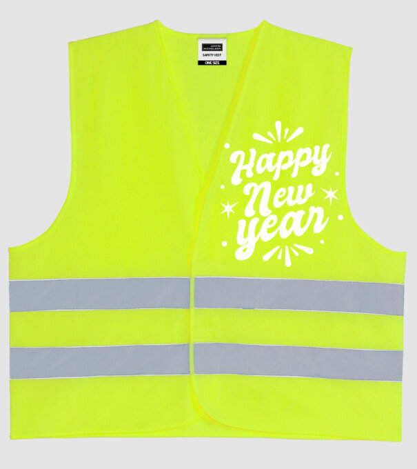 An nou fericit model galben neon pe tricou