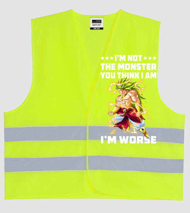Brolly monster Dragonball model galben neon pe tricou