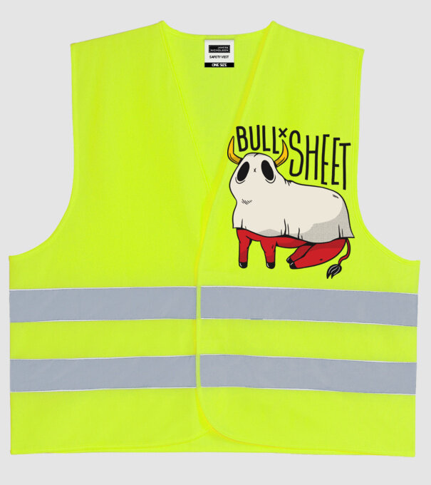 Bull sheet model galben neon pe tricou