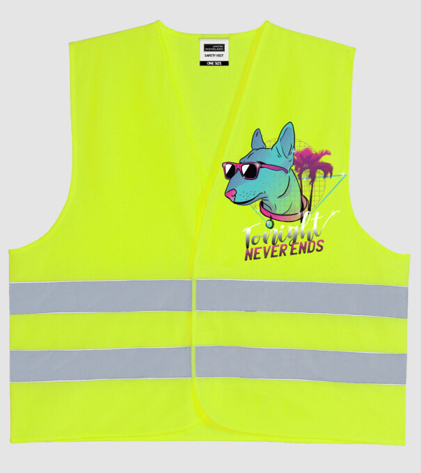 Bullterrier Neon Retro tricou amuzant model galben neon pe tricou