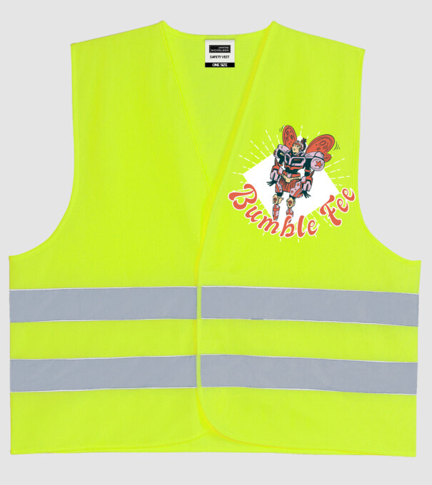 Bumble Fee - Zâna Robot model galben neon pe tricou