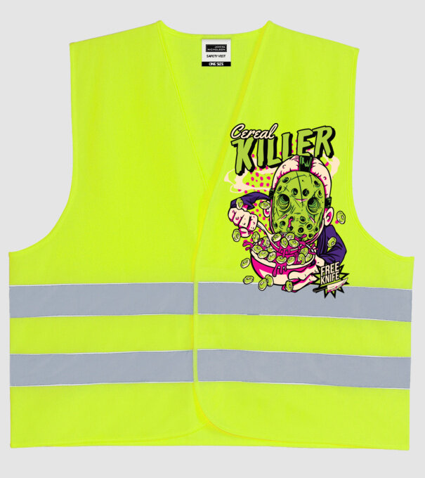 Cereal Killer model galben neon pe tricou