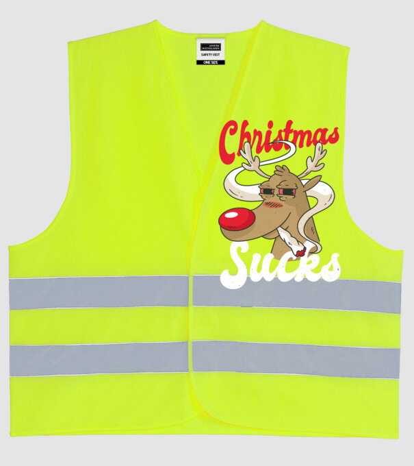 Christmas Sucks - Urăsc Crăciunul Crăciunul model galben neon pe tricou