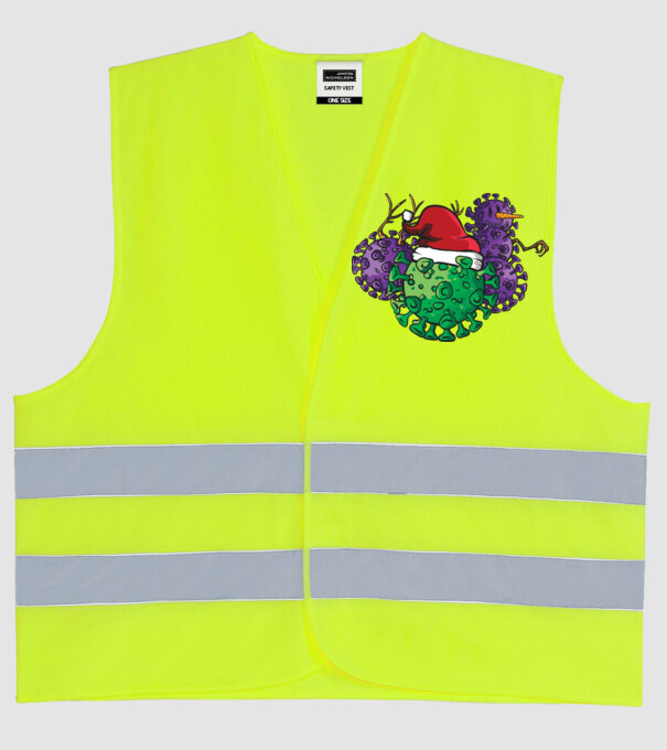 Christmas Covid model galben neon pe tricou