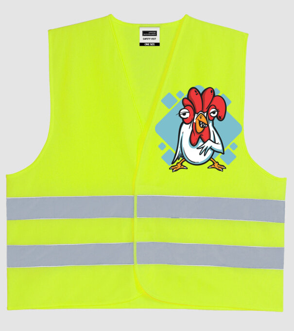 Pui model galben neon pe tricou