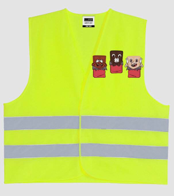 Trio de ciocolată model galben neon pe tricou