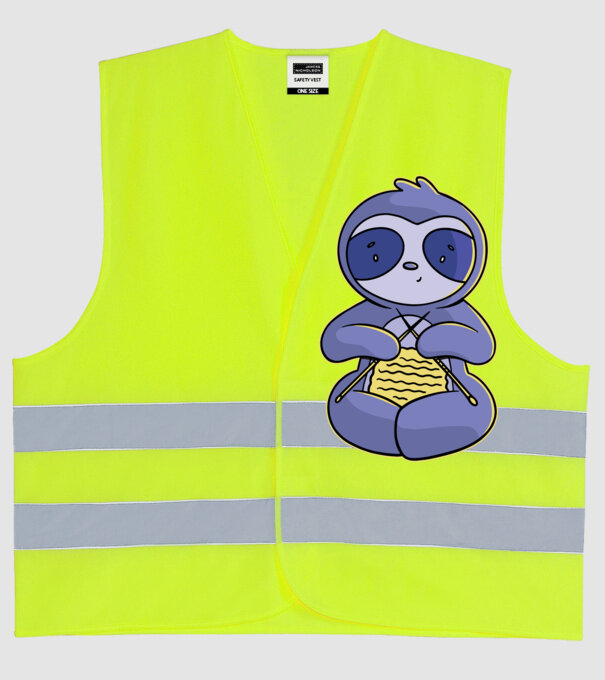 Leneș drăguț tricotând model galben neon pe tricou
