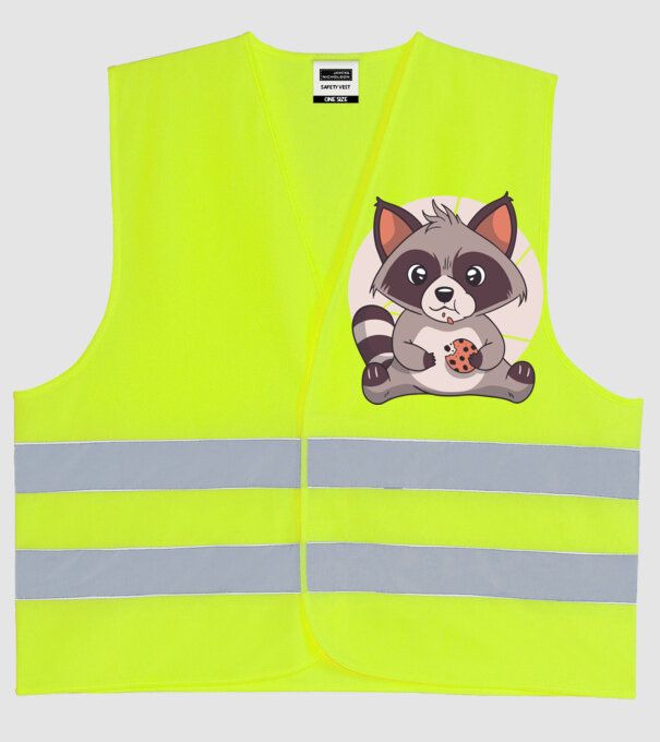 Tricou raton drăguț mâncând biscuiți model galben neon pe tricou