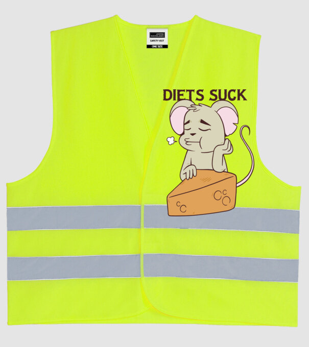 Șoricel diet model galben neon pe tricou