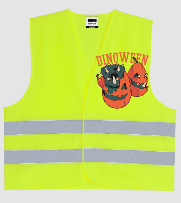 Dinoween model galben neon pe tricou