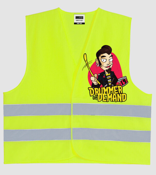 Baterist model galben neon pe tricou