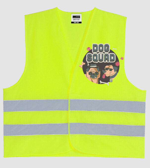 Dog squad model galben neon pe tricou