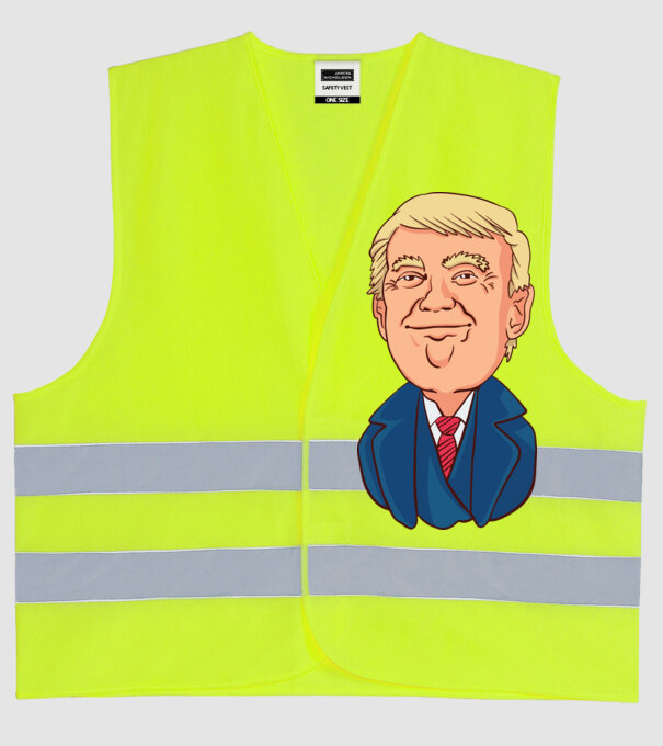 Donald Trump model galben neon pe tricou