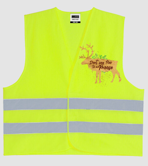 Dont say boo to the moose model galben neon pe tricou