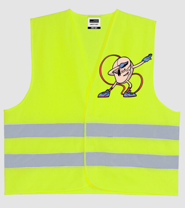 Șoarece DAB model galben neon pe tricou